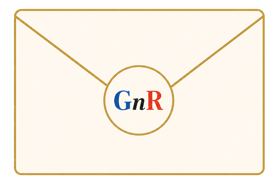 GnR invitation envelope